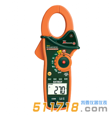 美國EXTECH EX810 1000A交流鉗形表紅外測溫儀